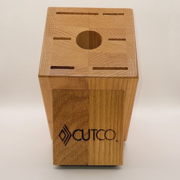 Cutco Galley Set Knife Block Honey Oak 7-Slot Storage USA Excellent Condition - Picture 1 of 7